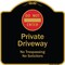 Signmission Designer Series-Do Not Enter Private Driveway No Trespassing Or Solicitors Wit, 18" H, BG-1818-9980 A-DES-BG-1818-9980 - alternate 1